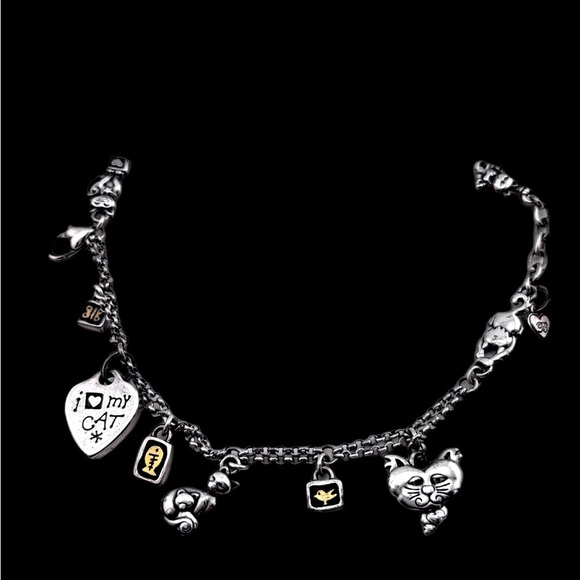 Brighton Pedigree Cat Locket Heart Retired Heart Charm Bracelet PURRFECT! - Picture 5 of 11